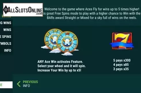 Wheel feature screen