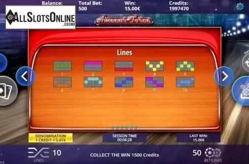 Paylines. Amecar Force from DLV