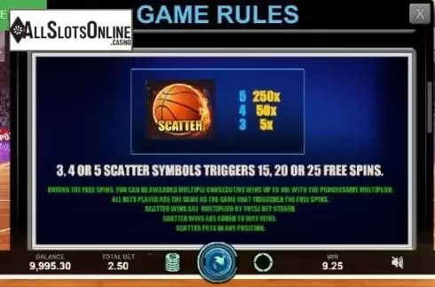 Scatter Symbol. Basketball Pro from Caleta Gaming