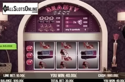 Win Screen . Beauty Slot from Fugaso