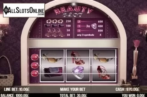 Paylines. Beauty Slot from Fugaso