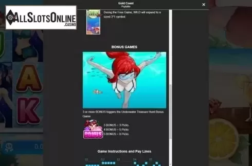 Bonus game screen