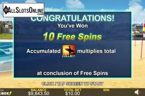 Win Screen 3. Bondi Break from Lightning Box