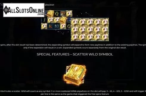 Special Features screen