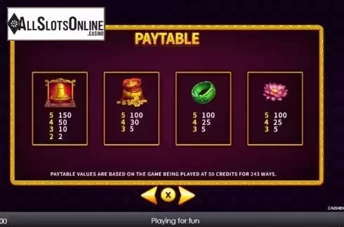 Paytable 2