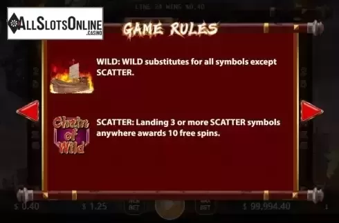 Game Rules screen 2