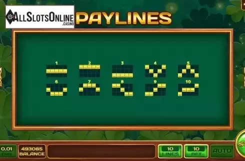 Paylines screen