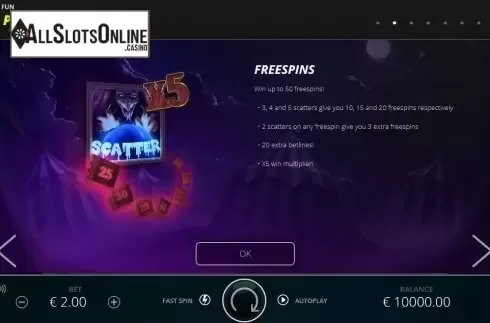 Paytable screen 2. Creepy Carnival from Nolimit City