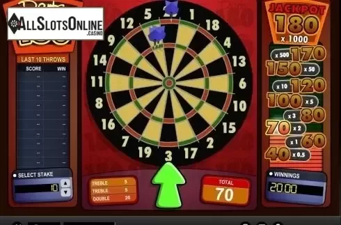 Win Screen. Darts 180 from 1X2gaming