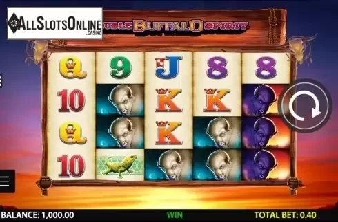 Reels screen. Double Buffalo Spirit from WMS