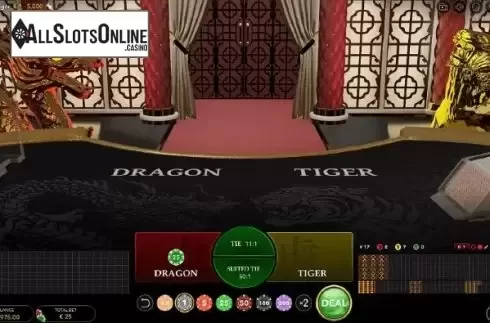 Game Screen. Dragon Tiger First Person from Evolution Gaming