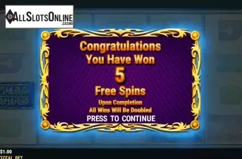 Free Spins screen 2
