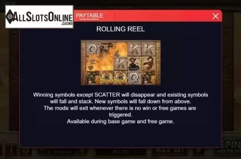 Paytable 1. Egyptian Treasure from XIN Gaming