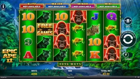 Epic Ape 2 slot screenshot 2