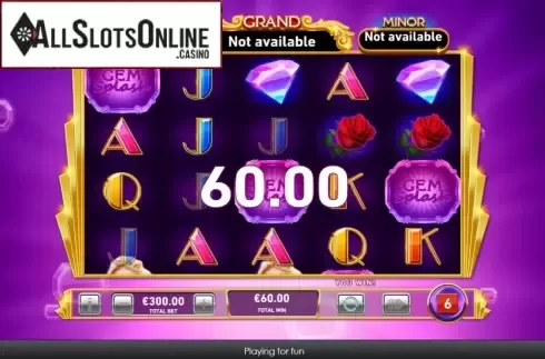 Win screen 3. Gem Splash Marilyn Monroe from Rarestone Gaming