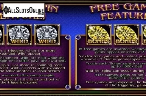 Paytable 3. Gemtopia from RTG