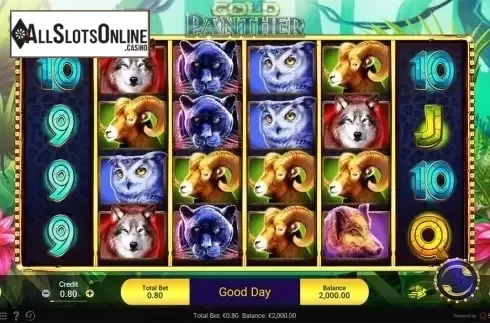 Reels screen. Gold Panther from Spadegaming