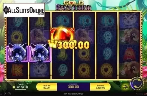 Win screen 2. Gold Panther from Spadegaming