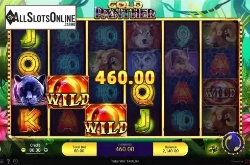 Win screen . Gold Panther from Spadegaming