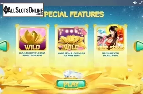 Paytable 1. Golden Lotus (Red Tiger) from Red Tiger