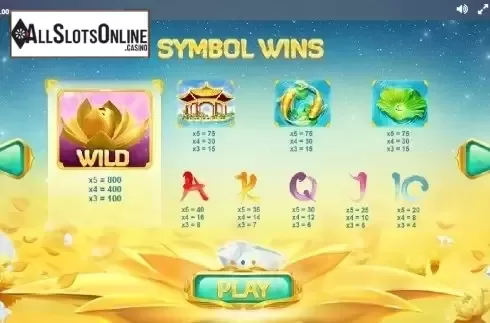 Paytable 2. Golden Lotus (Red Tiger) from Red Tiger