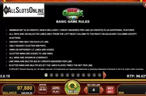 Game Rules 1. Great Guardians from Konami