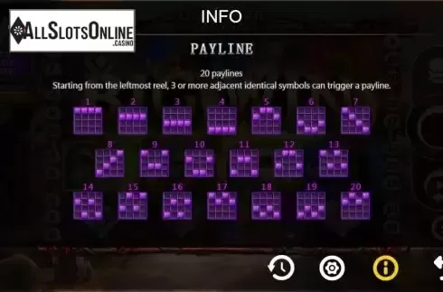 Paylines screen
