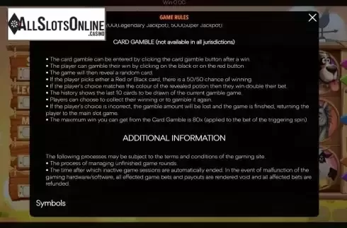 Game Features screen 2