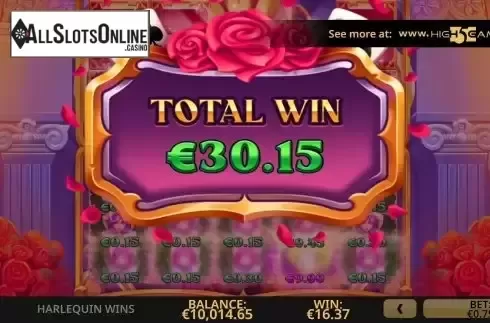 Win Bonus Game screen