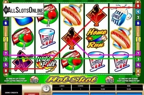 Win screen. Hot Shot (Microgaming) from Microgaming