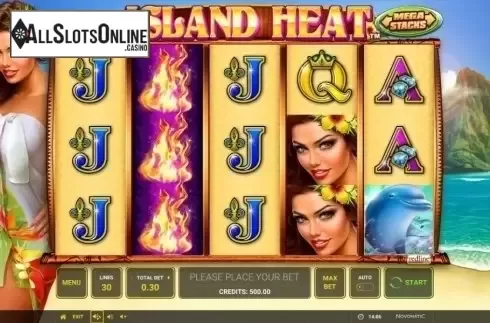 Reel Screen. Island Heat from Greentube