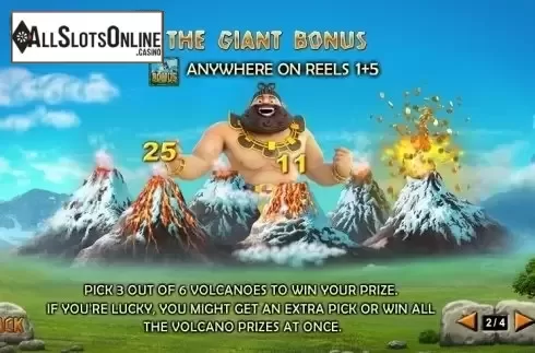 Paytable 2. Jackpot Giant from Playtech