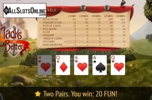 Win Screen 1. Jacks or Better (BGaming) from BGAMING