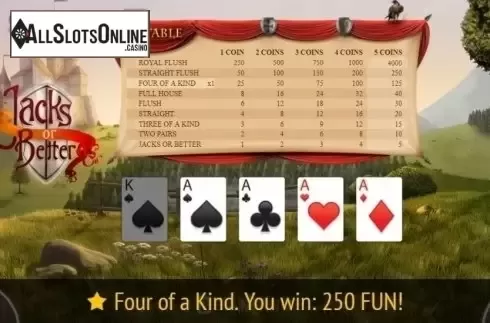 Win Screen 3. Jacks or Better (BGaming) from BGAMING