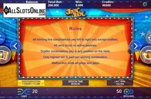 Game Rules. JanJan from DLV