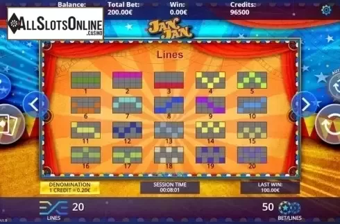 Paylines. JanJan from DLV