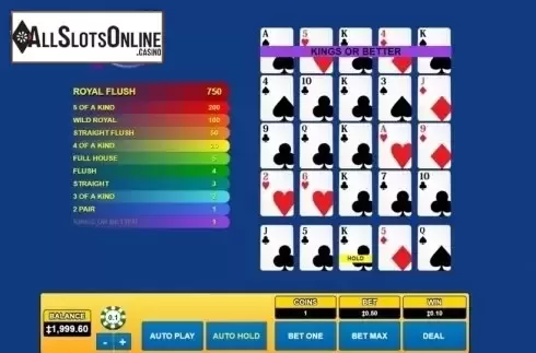 Game Screen. Joker Poker (Habanero) from Habanero