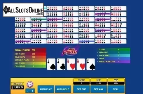Game Screen. Joker Poker (Habanero) from Habanero