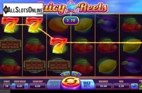 Win Screen. Juicy Reels from Wazdan