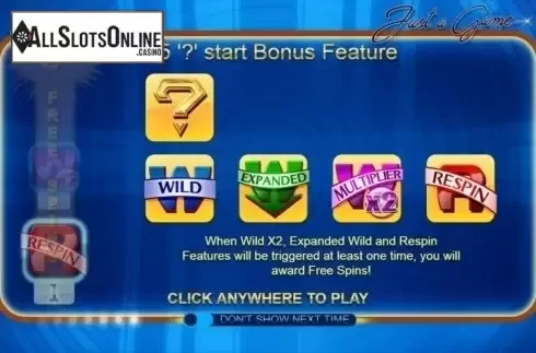 Intro screen. Just a Game from FUGA Gaming