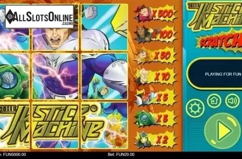 Game Screen 1. Justice Machine Scratch from 1X2gaming