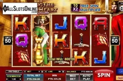 Game workflow 2. King The Lion Heart SA from Spadegaming