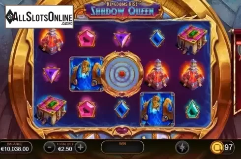 Reel Screen. Kingdoms Rise Shadow Queen from Ash Gaming