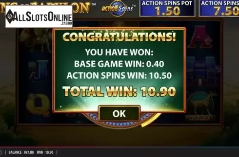 Total Win. King of Babylon from Shuffle Master