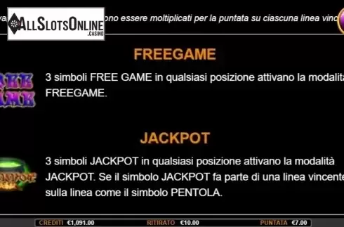 Paytable 2. Last Witch from Nazionale Elettronica