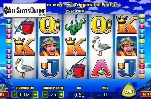 Reel screen. Let's Go Fish'n from Aristocrat