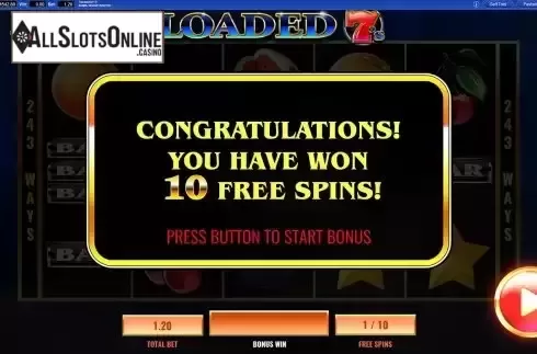 Free Spins Win Screen 2