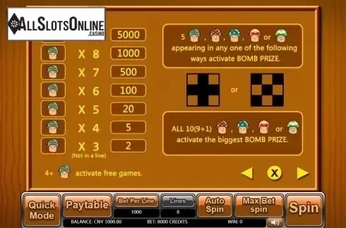 Paytable 2. Lovely Smile from Aiwin Games