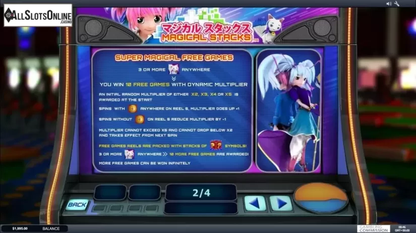 Paytable 2. Magical Stacks from Playtech