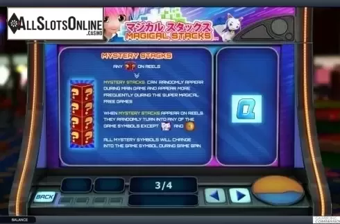 Paytable 3. Magical Stacks from Playtech